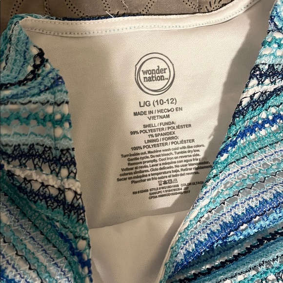 Wonder Nation Blue and White Textured Dress - Picture 2 of 5